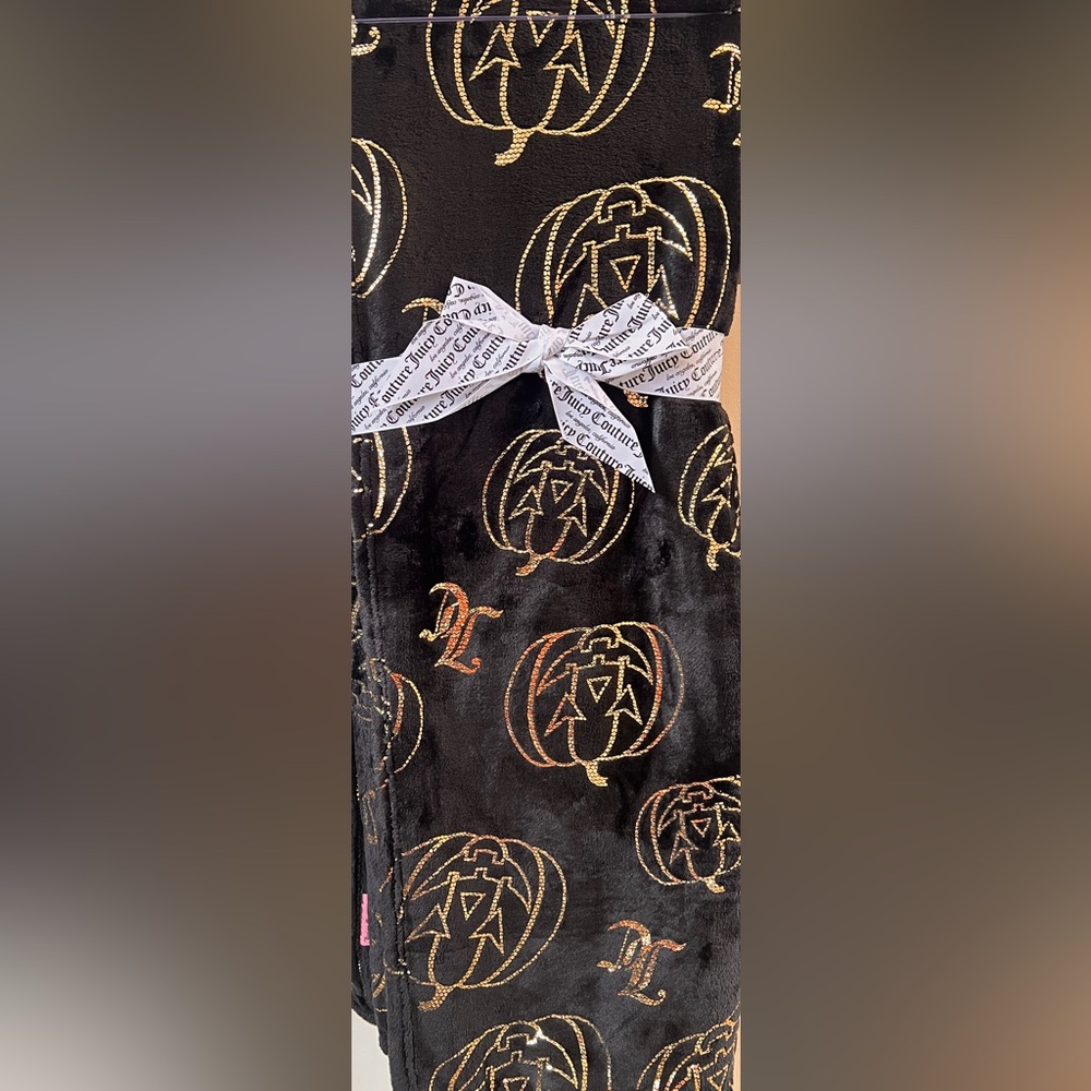 Juicy Couture Halloween plush throw blanket
